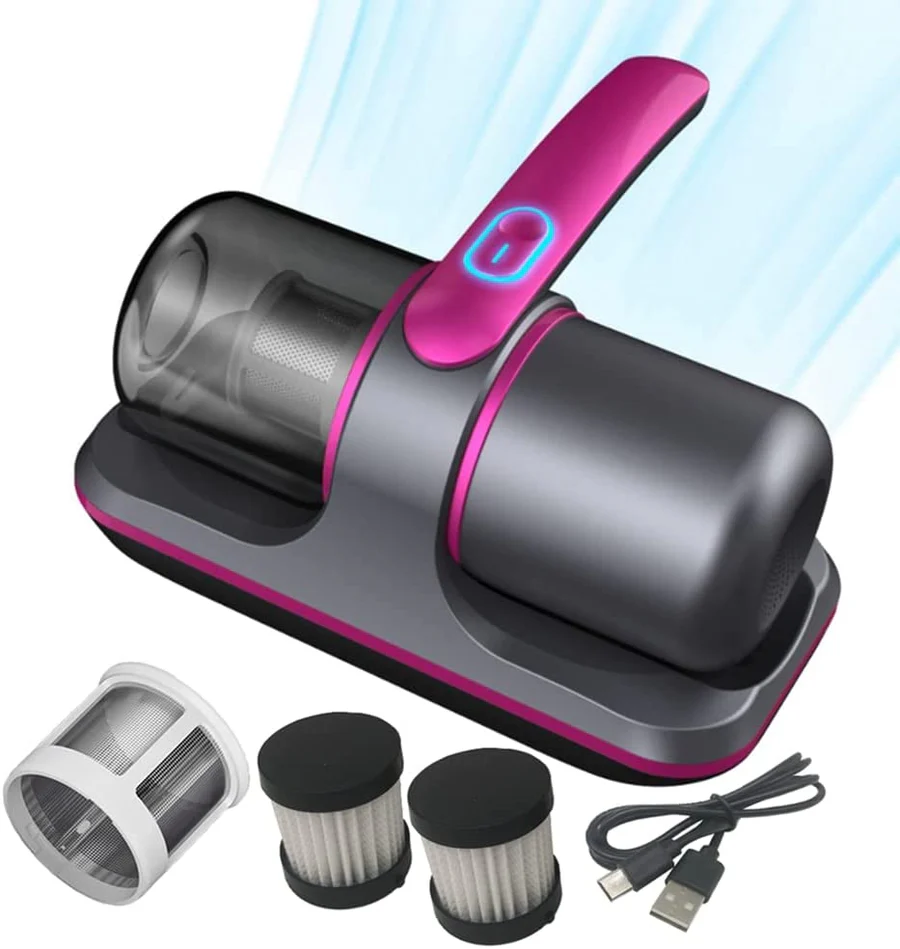 Wireless Mattress Vacuum Cleaner Cordless Handheld UV-C Bed Dust Remover Indepth Cleaning Sofa Specialist 12Kpa Powerful Suction - Image 1