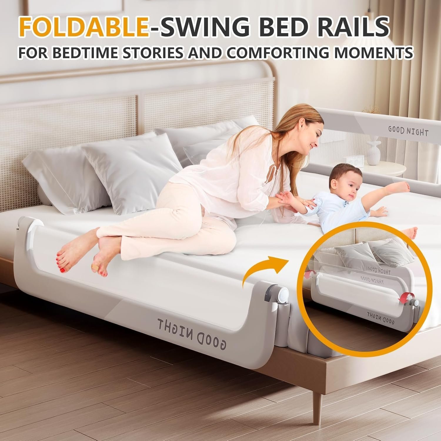 Baby Bed Rails Guard For Toddlers - Image 2