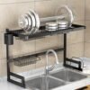Metal Kitchen Over Sink Dish Drying Utensil Rack for Kitchen - Thumbnail Image 2