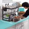 Metal Kitchen Over Sink Dish Drying Utensil Rack for Kitchen - Thumbnail Image 3