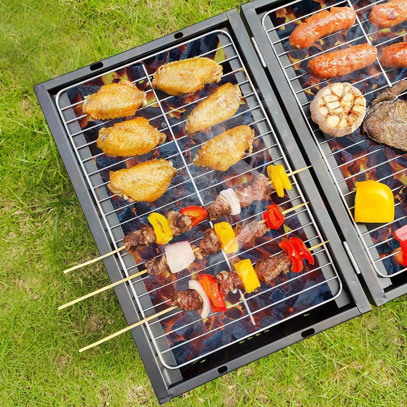 Portable Charcoal Grill | Double-Sided Outdoor Grill for Camping, Christmas, and Celebrations - Image 6