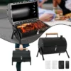 Portable Charcoal Grill | Double-Sided Outdoor Grill for Camping, Christmas, and Celebrations - Thumbnail Image 7
