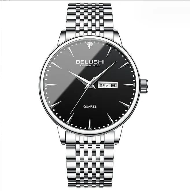 BELUSHI Men's Business Watch: Stainless Steel, Quartz, Waterproof, Perfect Gift - Image 2