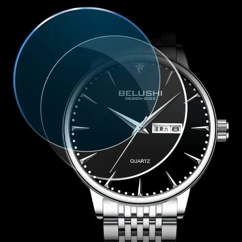 BELUSHI Men's Business Watch: Stainless Steel, Quartz, Waterproof, Perfect Gift - Image 3