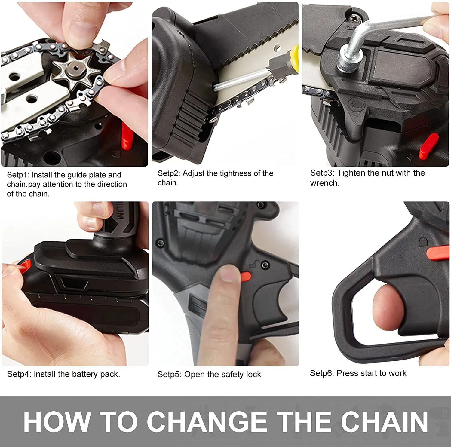 Cordless Electric Mini Pruning Chainsaw - Image 5