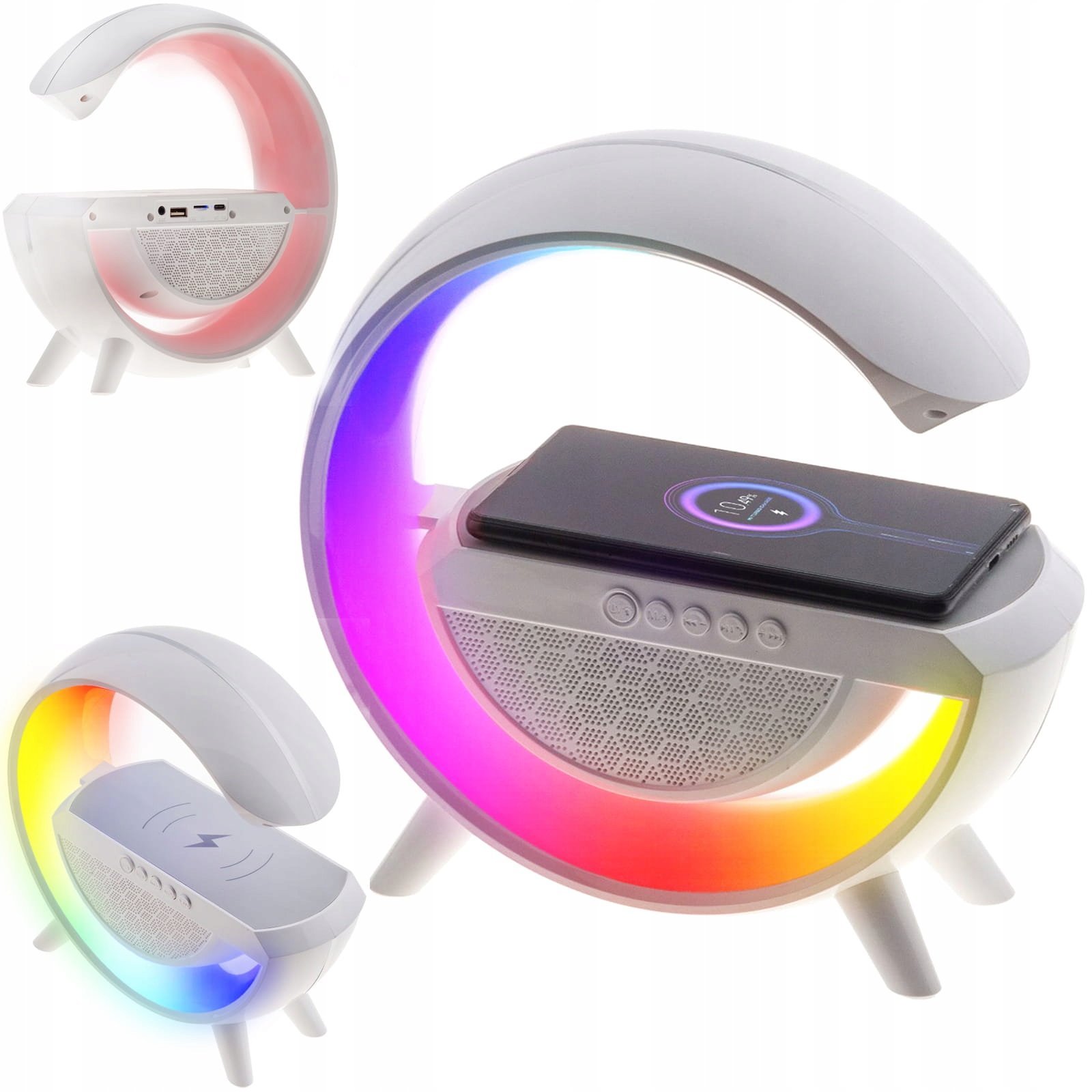 G Shaped Bluetooth Speaker with Wireless Charging - Image 4