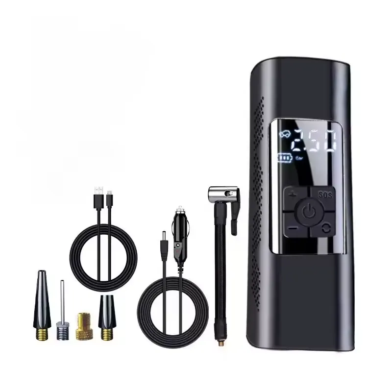 Cordless Car Air Pump, Portable Air Compressor for Cars, Motorcycles, Bicycles, Electric Tire Inflator with LCD Digital Display - Image 1