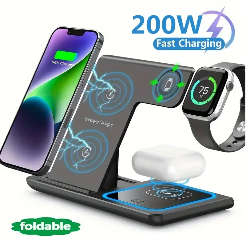 3-in-1 200W Wireless Charging Stand - Image 1
