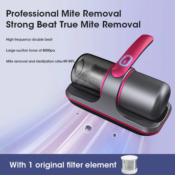 Wireless Mattress Vacuum Cleaner Cordless Handheld UV-C Bed Dust Remover Indepth Cleaning Sofa Specialist 12Kpa Powerful Suction - Image 6