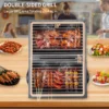 Portable Charcoal Grill | Double-Sided Outdoor Grill for Camping, Christmas, and Celebrations - Thumbnail Image 8