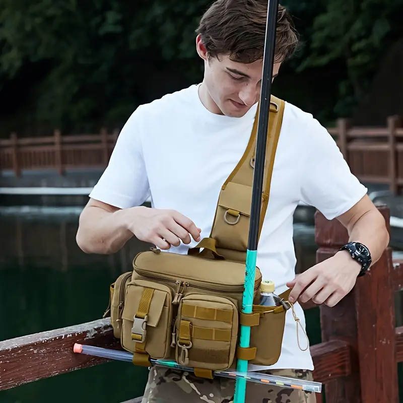 1pc Multi-functional Single Shoulder Backpack, Large Capacity Diagonal Waterproof Chest Bag, Simple Outdoor Storage Bag - Image 3
